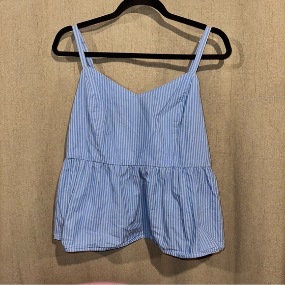 Striped Smocked Babydoll Cami Swing Top - Picture 1 of 3